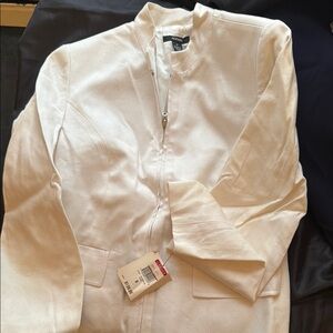 Alfani Cream Textured Jacket